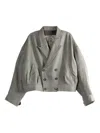 Ziggy Chen Double-breasted Panelled Blazer In Gray