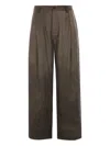 Ziggy Chen Double-pleated Elastic-waist Trousers In Gray