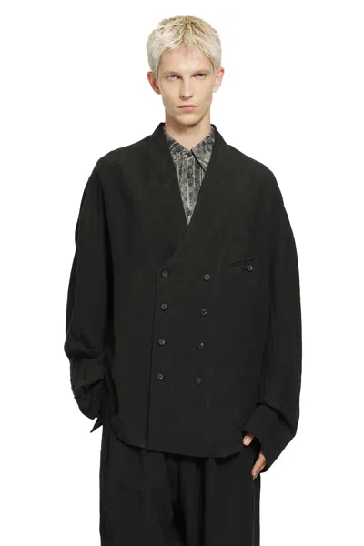 Ziggy Chen Double-breasted Shirt Jacket In Black