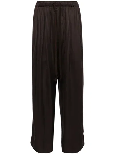 Ziggy Chen Drawstring Loose-fit Trousers In Braun