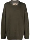 Ziggy Chen Drop-shoulder Cashmere Jumper In 绿色