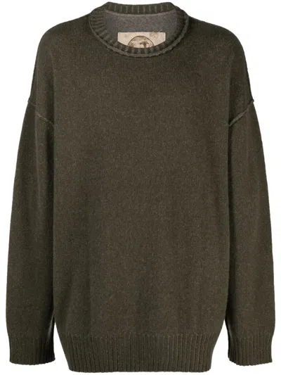 Ziggy Chen Drop-shoulder Cashmere Jumper In 绿色