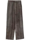 Ziggy Chen Dyed Wide-leg Trousers In Grey