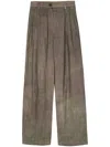 Ziggy Chen Dyed Wide-leg Trousers In Neutrals