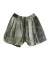 Ziggy Chen Patterned Silk Shorts In Gray