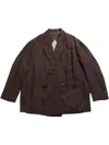 Ziggy Chen Faded-effect Blazer In Brown