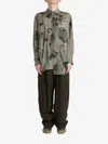 Ziggy Chen Floral-print Pleated Shirt In Neutrals