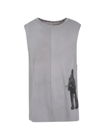 Ziggy Chen Graphic-print Sleeveless T-shirt In Gray