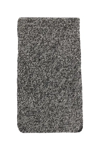 Ziggy Chen Handmade Plain Scarf In Black&white