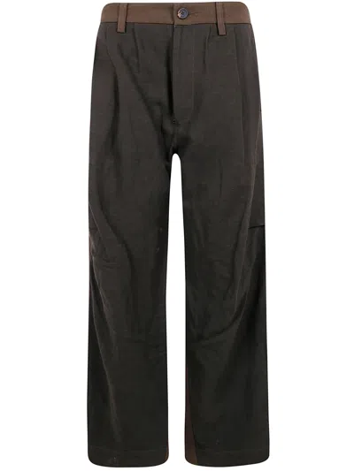 Ziggy Chen Heavy Patchwork Trousers In Black