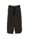 Ziggy Chen Herringbone-pattern Panelled Trousers In Brown