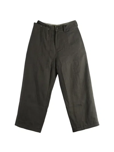 Ziggy Chen Hidden Arc Asymmetric-waistband Wide-leg Trousers In Grey