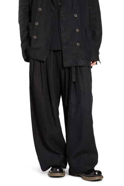 Ziggy Chen High Waist Belted Trousers In Black