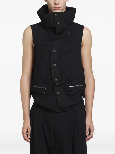 Ziggy Chen High-neck Utility Gilet In Black