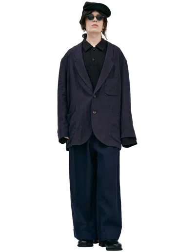 Ziggy Chen Jacket With Patch Pockets In Blue