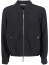 Ziggy Chen Puppytooth Cropped Aviator Jacket In Gray