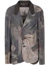 Ziggy Chen Lapel Collar Three Button Blazer In Gray