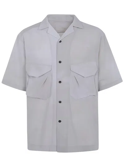 Ziggy Chen Large Pocket Short Sleeves Shirt In Blue
