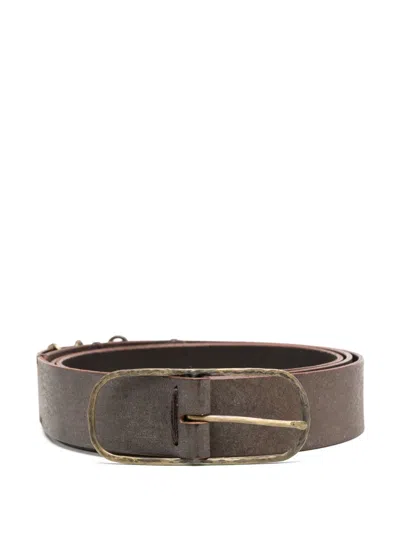 Ziggy Chen Leather Belt In Brown
