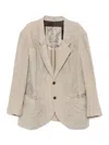 Ziggy Chen Linen Blazer In Neutrals