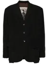 Ziggy Chen Single-breasted Linen Blazer In Black