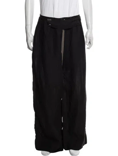 Pre-owned Ziggy Chen Linen Pants In Black