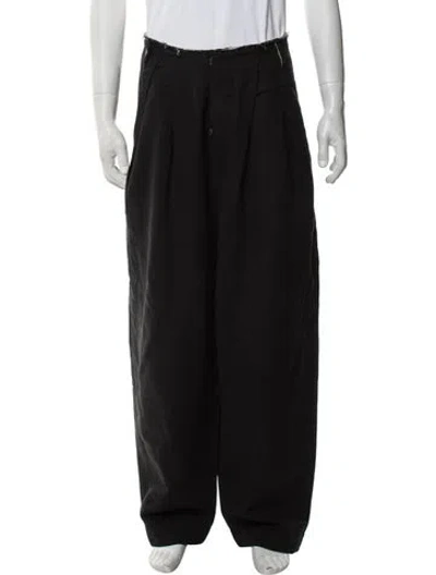 Pre-owned Ziggy Chen Linen Pants In Black