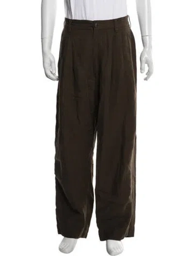 Pre-owned Ziggy Chen Linen Pants In Green