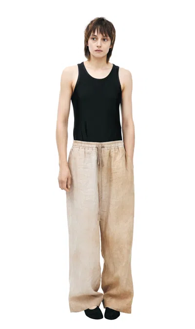 Ziggy Chen Linen Trousers In Beige