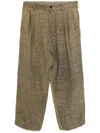 Ziggy Chen Linen Trousers In Green