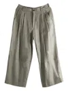 Ziggy Chen Linen Wide-leg Trousers In Gray