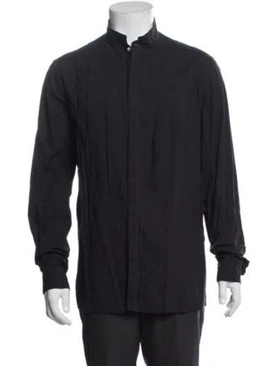 Pre-owned Ziggy Chen Long Sleeve Shirt In Blue