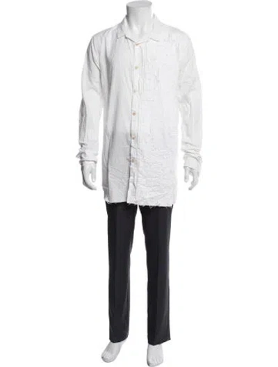 Pre-owned Ziggy Chen Long Sleeve Shirt In White
