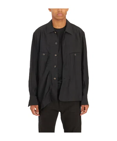 Ziggy Chen Long-sleeved Shirt In Black