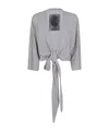 Ziggy Chen Collarless Jersey T-shirt In Gray