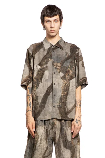 Ziggy Chen Man Brown Shirts