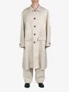 Ziggy Chen Single-breasted Long Coat In 12 Antique White