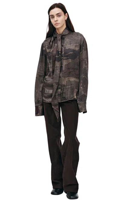 Ziggy Chen Monoprint Blouse In Multi