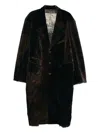 Ziggy Chen Notch-lapels Panelled Coat In Brown