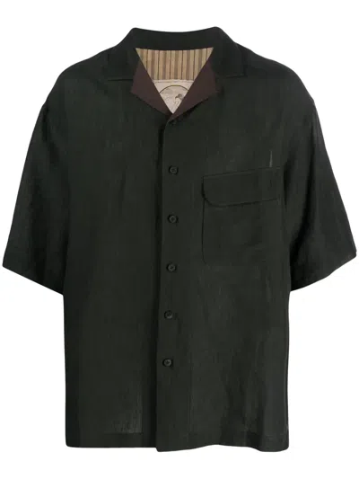 Ziggy Chen Oversized Short-sleeve Shirt In Green