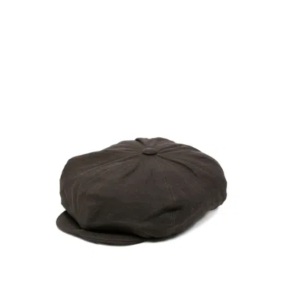 Ziggy Chen Panelled Newsboy Hat In Black