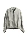 Ziggy Chen Panelled-design Button-pocket Jacket In Gray