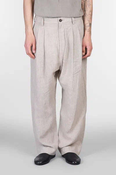 Ziggy Chen Pants In Beige Linen