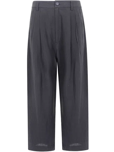 Ziggy Chen Pants Pleated Tapered Trouser In Gray
