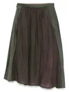 Ziggy Chen Patchwork Skirt In Grey