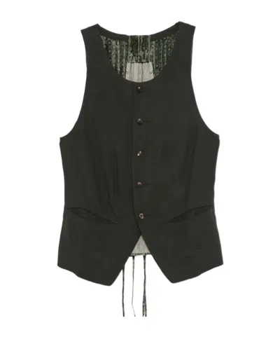 ZIGGY CHEN PATTERNED-PANEL VEST