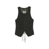 Ziggy Chen Patterned-panel Vest In Green