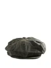Ziggy Chen Pinstripe-pattern Baker Hat In Black