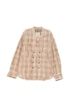 Ziggy Chen Plaid Jacket In Neutral