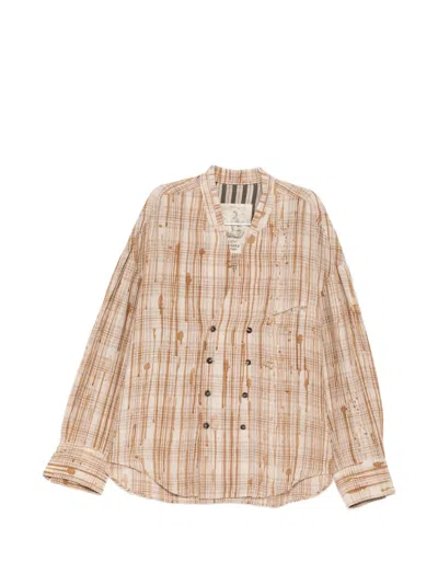 Ziggy Chen Plaid Jacket In Neutral